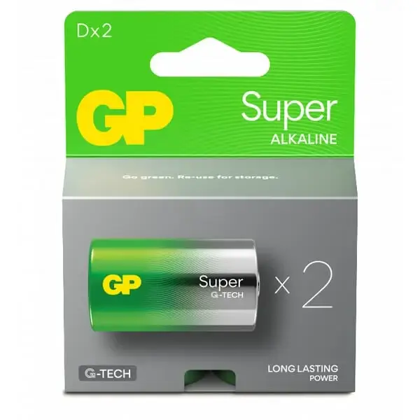 GP D Batteri 13A/LR20, 2-pak - Tryg betaling