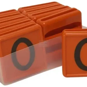 Halsmærke orange, nr. 0, 10 stk., 40 mm, sorte tal | Tidsbegrænset
