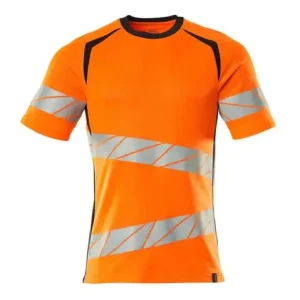 Sikker betaling | Mascot T-shirt 19082 Hi-Vis orange/mørk marine med reflekser str L