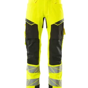 Bedst sælgende | Mascot Bukser 19079 Hi-Vis gul/sort m. knælommer str 82C68