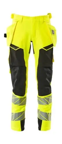 Bedst sælgende | Mascot Bukser 19031 Hi-Vis gul/sort m/ hængelommer stræk