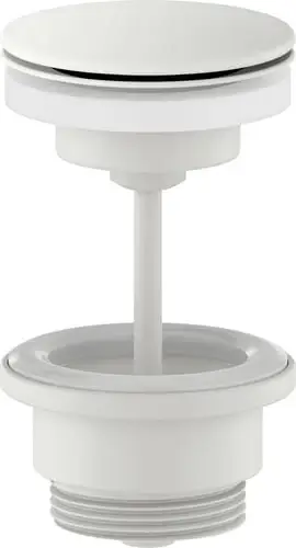 Damixa bundventil altid åben, diameter 63mm, 1 1/4", mat hvid - Direkte fra producenten