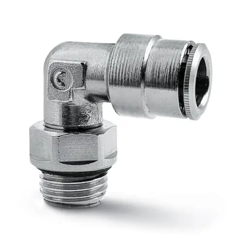 Bedste pris | Camozzi Push-in L-fitting 6522, drejelig, 10mm-G3/8" messing