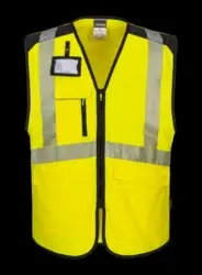 Portwest advarselsvest PW309 Hiviz gul str 2XL EN20471 | Fordelagtig pris