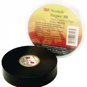3M Tape 88 PVC elektrikertape, sort, 25mm x 20m, 0.22mm - Bestil direkte