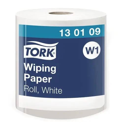 Tork Aftørringspapir W1, 1-lags hvid, 1180m, 340mm | Klar til afsendelse