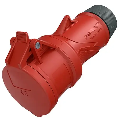 Mennekes CEE forlængerled PTX 32A 5P 400V IP54 rød plast - Direkte fra producenten