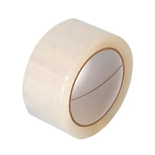 Pakketape PP med solvent klæber, 50mmX66 m, transparent - Superpris