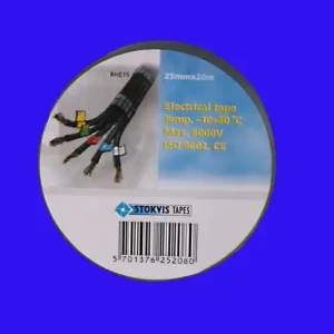 Stokvis Danmark Elektrikertape PVC isolerende grå 38mm x 20 m | Køb direkte