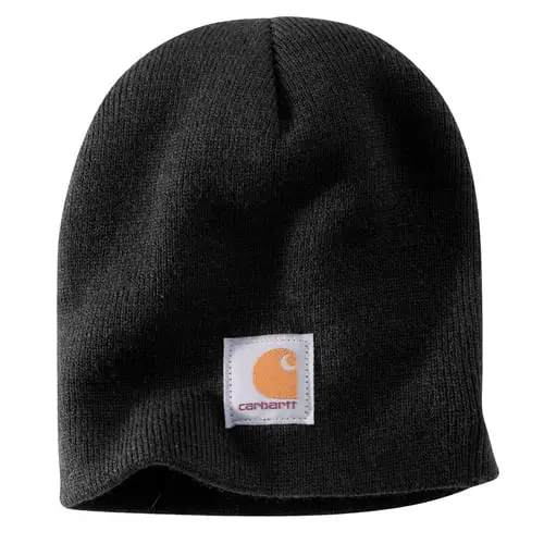 Carhartt A205 akryl ribstrikket beanie hue sort one size - Populært valg