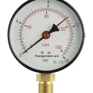 Populært valg | Erik Færgemann manometer 1/4"x diameter 63mm 0-16 bar nedadrettet