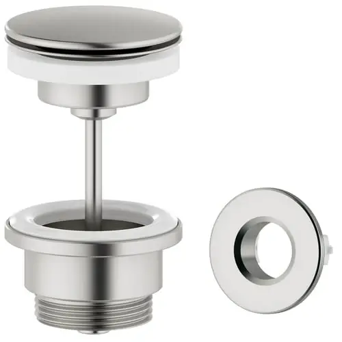 Damixa bundventil diameter 63mm 1 1/4" push-up Steel PVD - Køb direkte