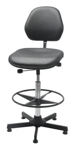 Tilbudspris - Global Stole GF 32 høj arbejdsstol, Alba sort, SH 670-930mm