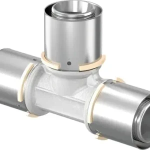 Godt tilbud | Uponor S-Press prestee T-Stykke, diameter 40 mm, forkromet messing