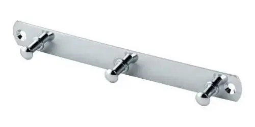 Bjørn Hammer Knagerække, 3 kroge, forkromet messing, 170mm - Bestil online