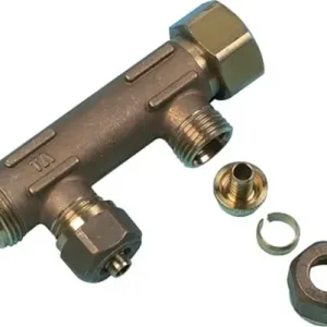 Gå ikke glip af tilbuddet - Uponor Fordelerrør 3/4" 2X15 mm messing med fast muffe