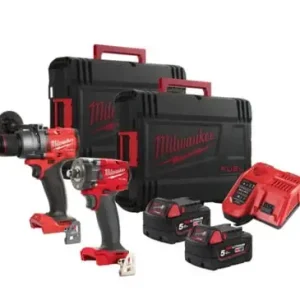 Begrænset antal - Milwaukee M18 FPP2B3-502X Kombisæt 18V 2x5,0Ah 2 dele