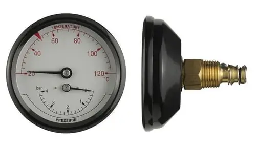 Godt tilbud | Erik Færgemann Termo/manometer 1/2" diameter 80mm bagud