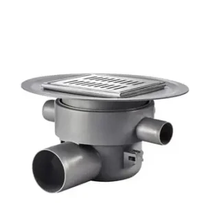 Bestil direkte - Purus MultiFlex gulvafløb vandret 75 mm RIB rist VA-godkendt