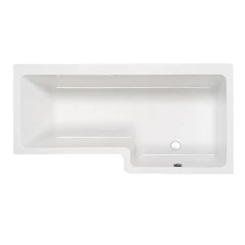 Begrænset antal - Strømberg Quantum badekar 1700x700/850mm højre hvid akryl