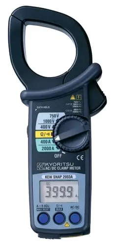 Kan bestilles | Kyoritsu 2003 tangamperemeter, AC/DC 2000A, KAT IV 600V