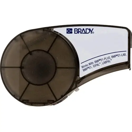 Brady Vinyltape BMP21-PLUS Sort på orange 9,53mm x 6,4m - Særtilbud