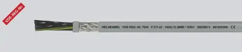 Fordelagtig pris - Helukabel Styrekabel F-CY-JZ 16G0,5, grå, skærmet, 500V, afmål