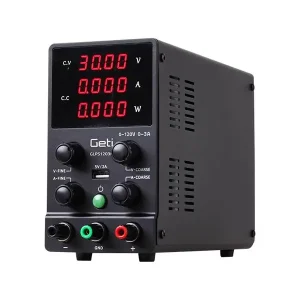 Laboratorie strømforsyning GETI GLPS1203H 0-120V / 0-3A - På lager